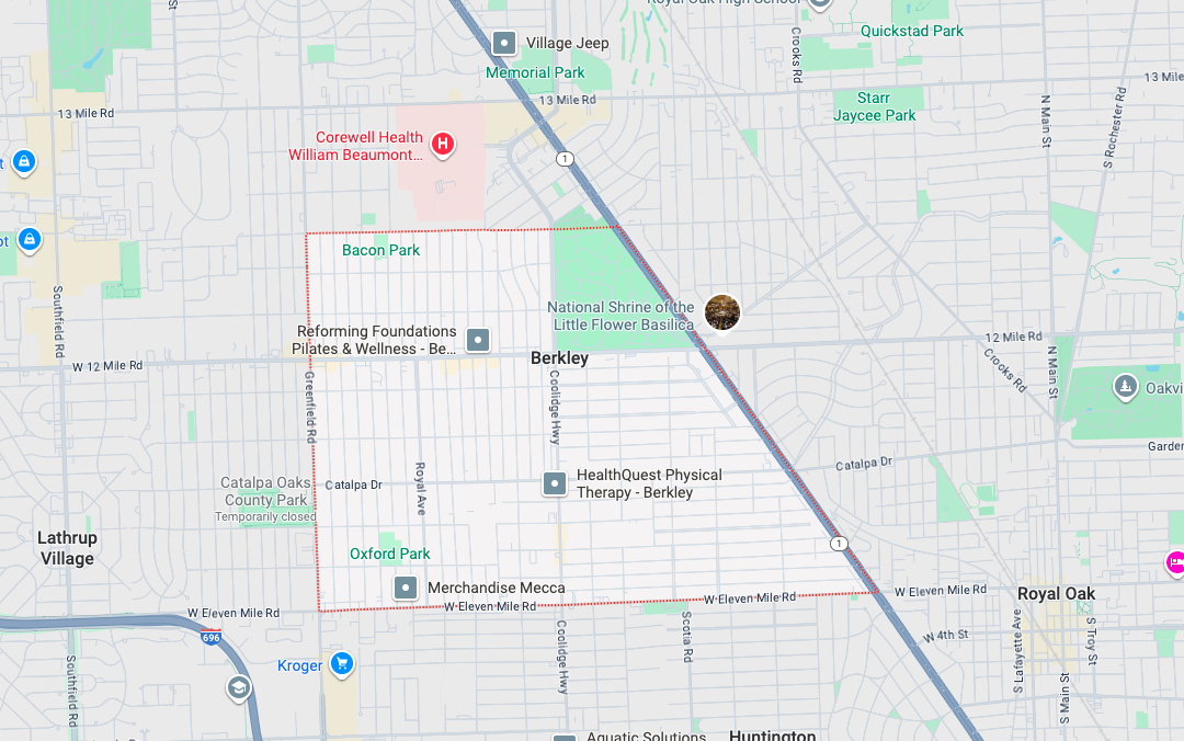 Map showing Junk Force Michigan service area